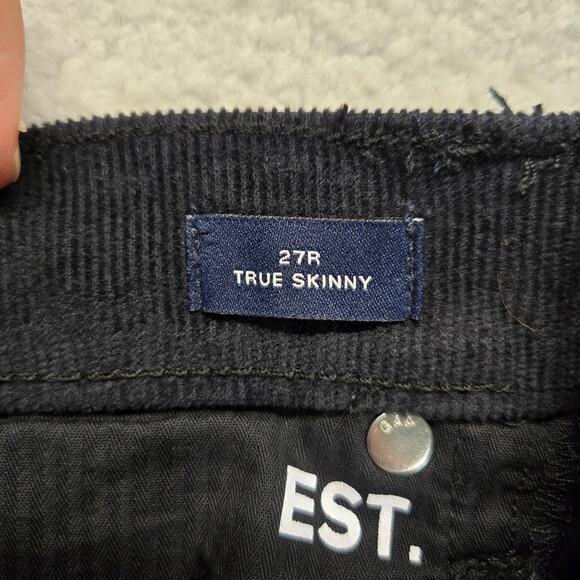 Gap True Skinny Corduroy Pants Womens 27 R Jeans Black New NWT - Picture 4 of 13
